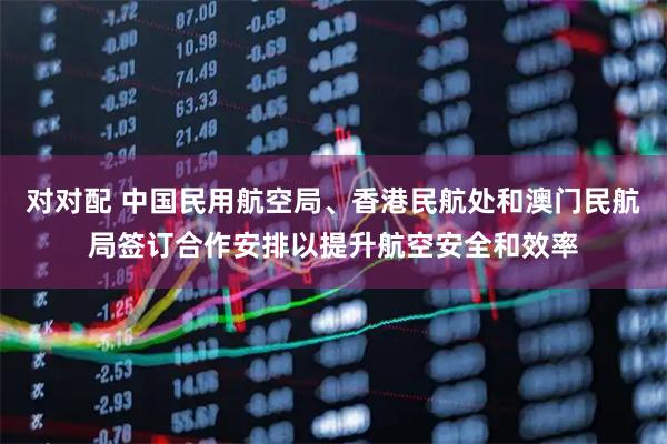 对对配 中国民用航空局、香港民航处和澳门民航局签订合作安排以提升航空安全和效率