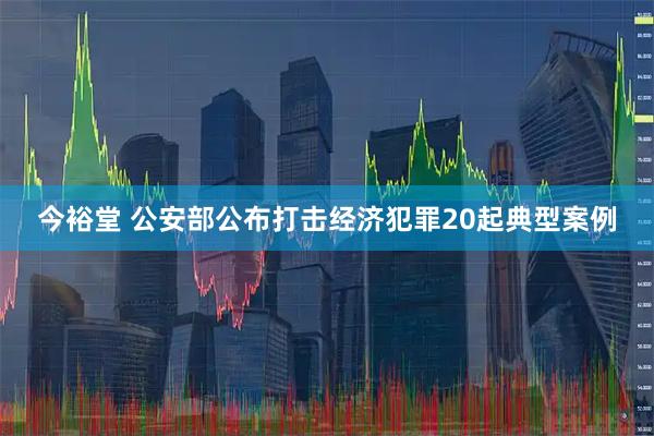 今裕堂 公安部公布打击经济犯罪20起典型案例