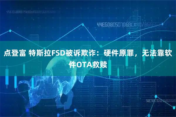 点登富 特斯拉FSD被诉欺诈：硬件原罪，无法靠软件OTA救赎
