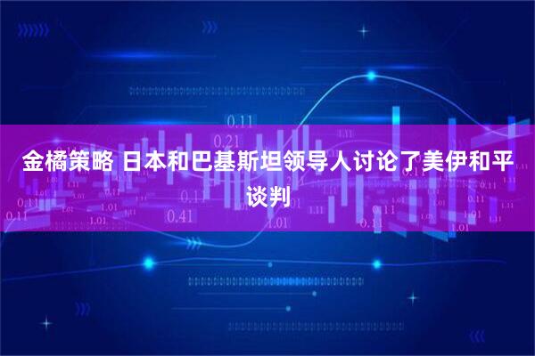 金橘策略 日本和巴基斯坦领导人讨论了美伊和平谈判